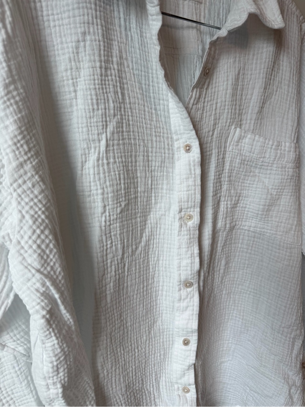 Aerie Oversized Gauze Cover-up Button Front Shirt - Picture 4 of 5